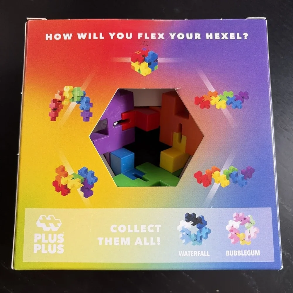 Plus Plus HEXEL Fidget Toy - Elastic 6-Piece Fidget Toys for Kids, Ideal Sensory
